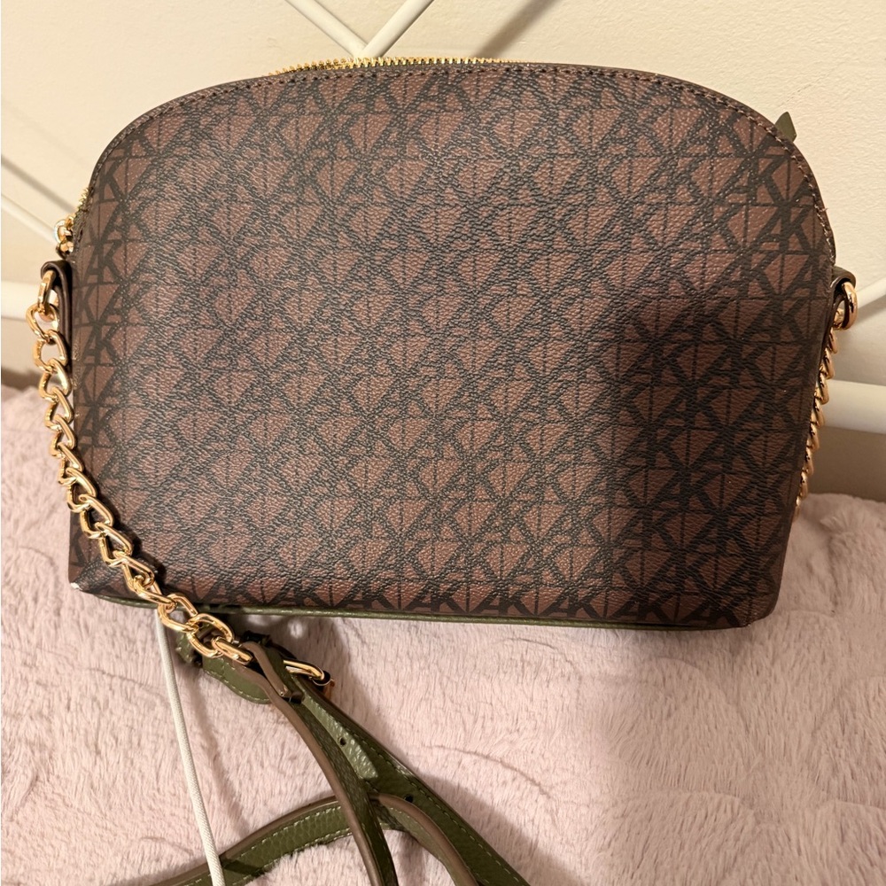Stylish Brown Patterned Crossbody Bag